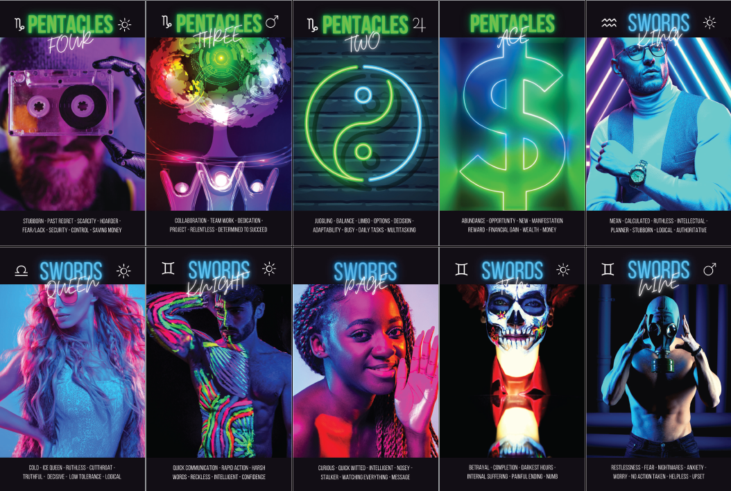 Neon Awakening Tarot Deck Volume I