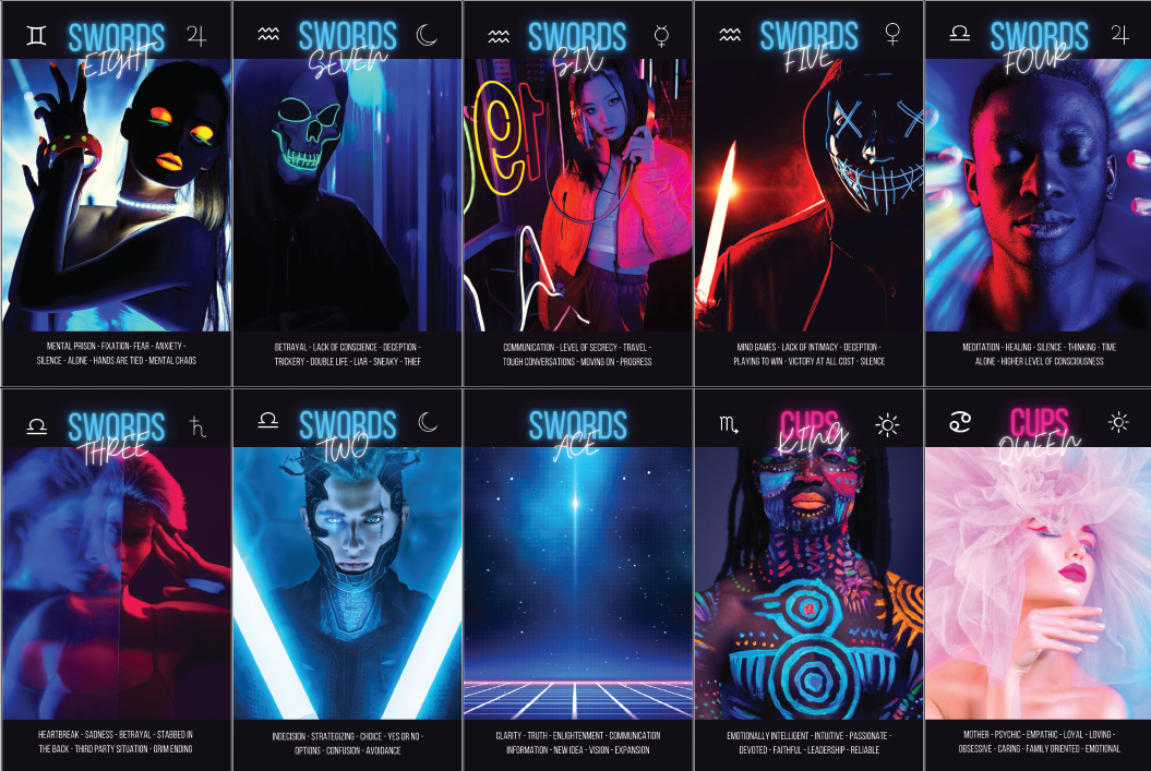 Neon Awakening Tarot Deck Volume I