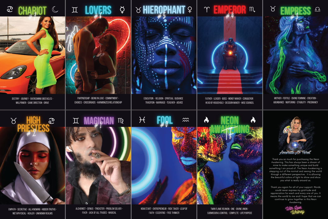 Neon Awakening Tarot Deck Volume I