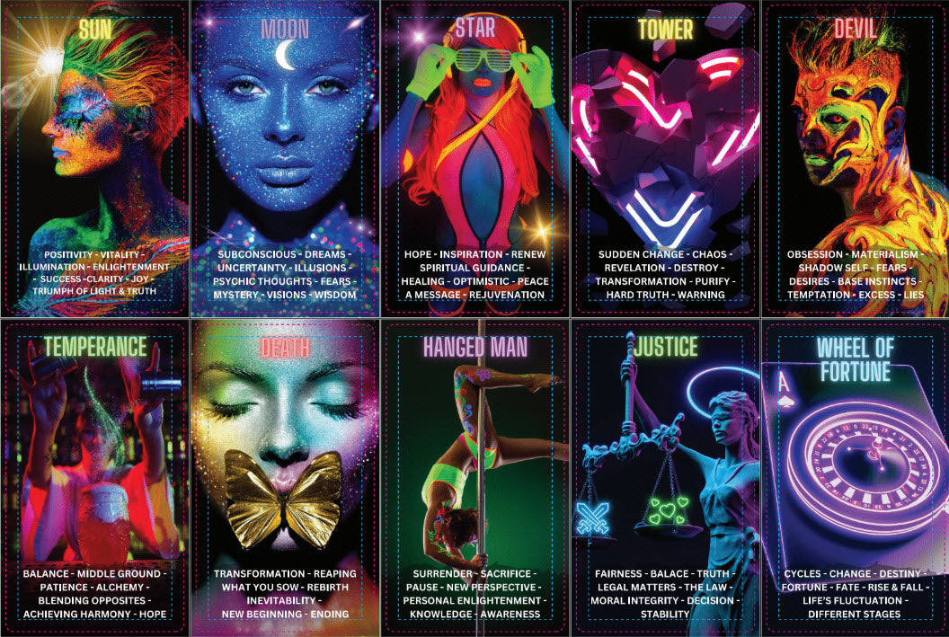 Neon Awakening Volume II (101 cards) Tarot/Oracle Deck