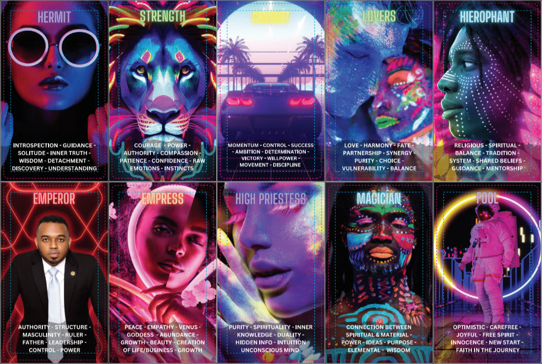 Neon Awakening Volume II (101 cards) Tarot/Oracle Deck