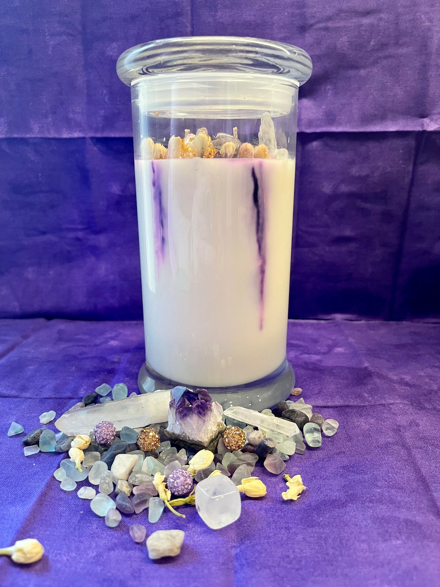 Manifest spiritual wisdom, peace, and activate your psychic gifts with the SERENITY INFUSION CANDLE