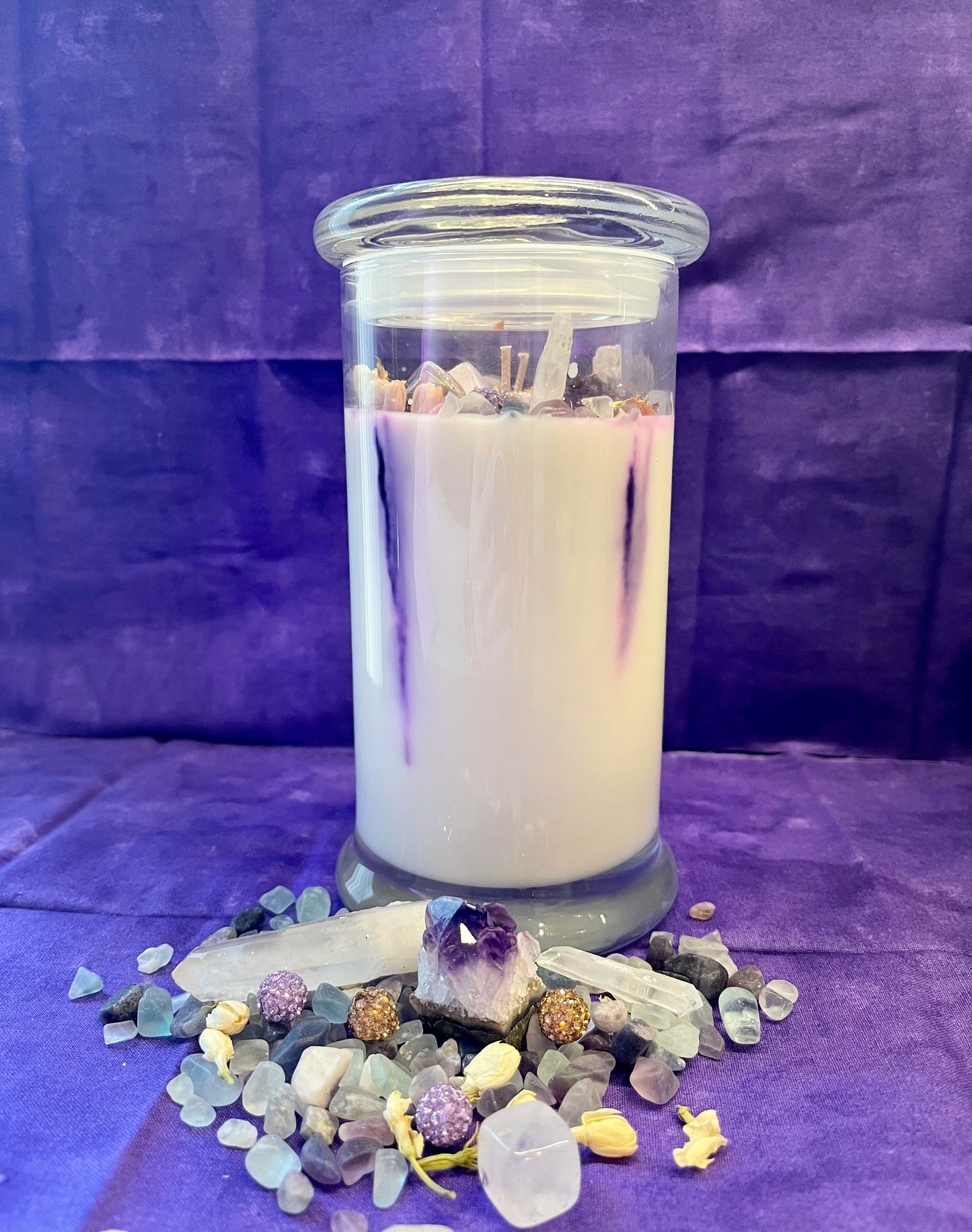 Manifest spiritual wisdom, peace, and activate your psychic gifts with the SERENITY INFUSION CANDLE